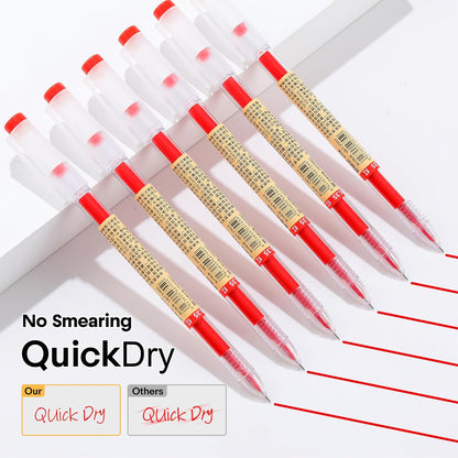 Japanese Gel Pens 12-Pack - 0.35Mm Extra Fine, Red