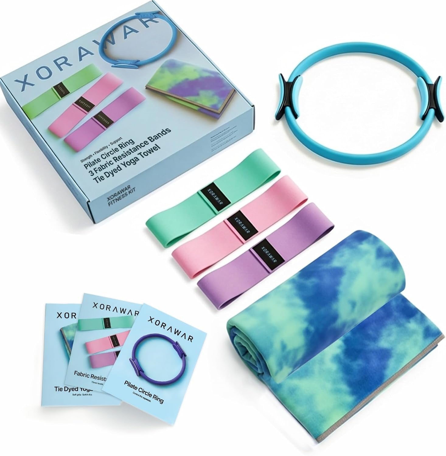 Pilates Starter Set - Magic Circle, Bands & Mat Towels