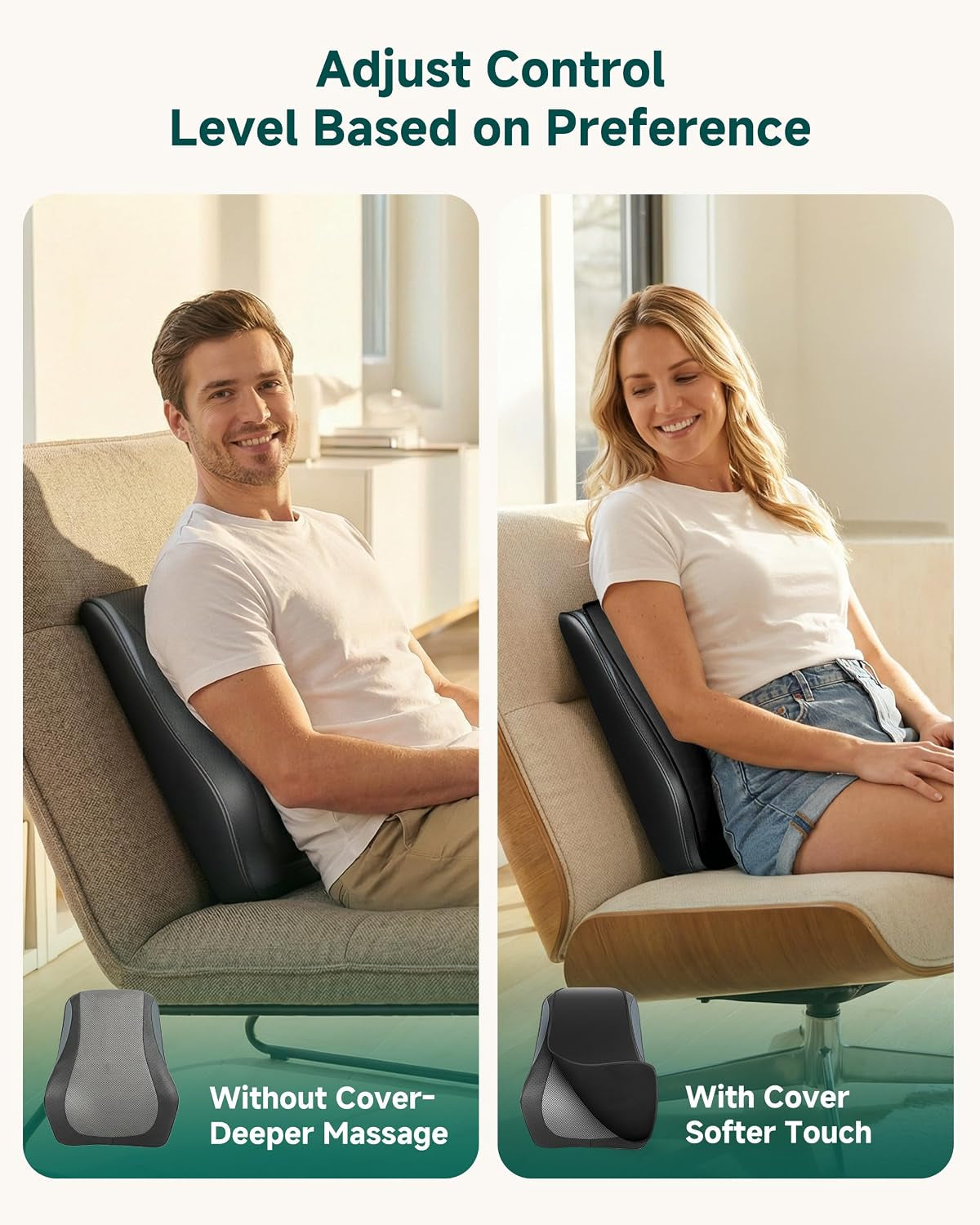 3D Kneading Shiatsu Chair Massage Pillow with Heat