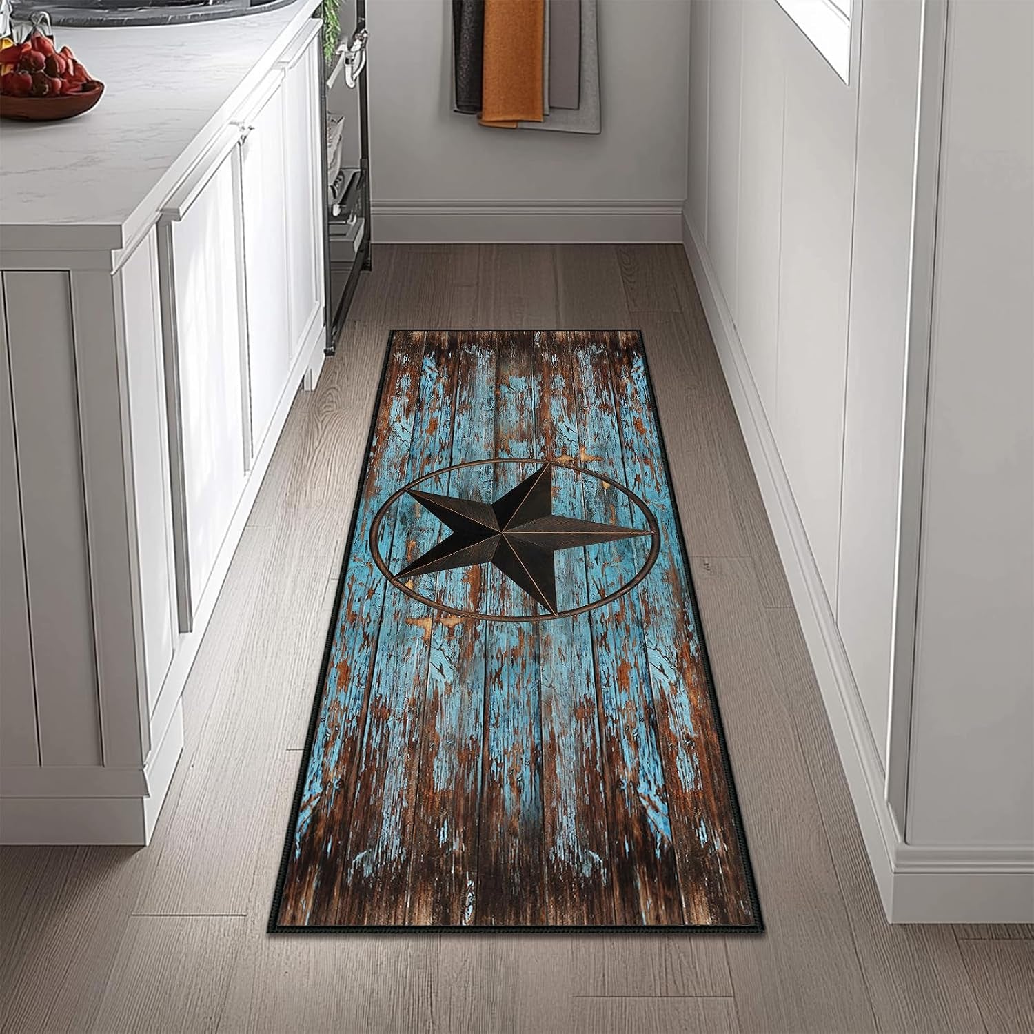Western Star Runner Rug 2X6 - Washable, Non-Slip