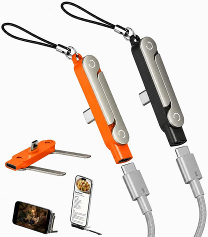 240W Invisible Charging Cable with Foldable Phone Stand