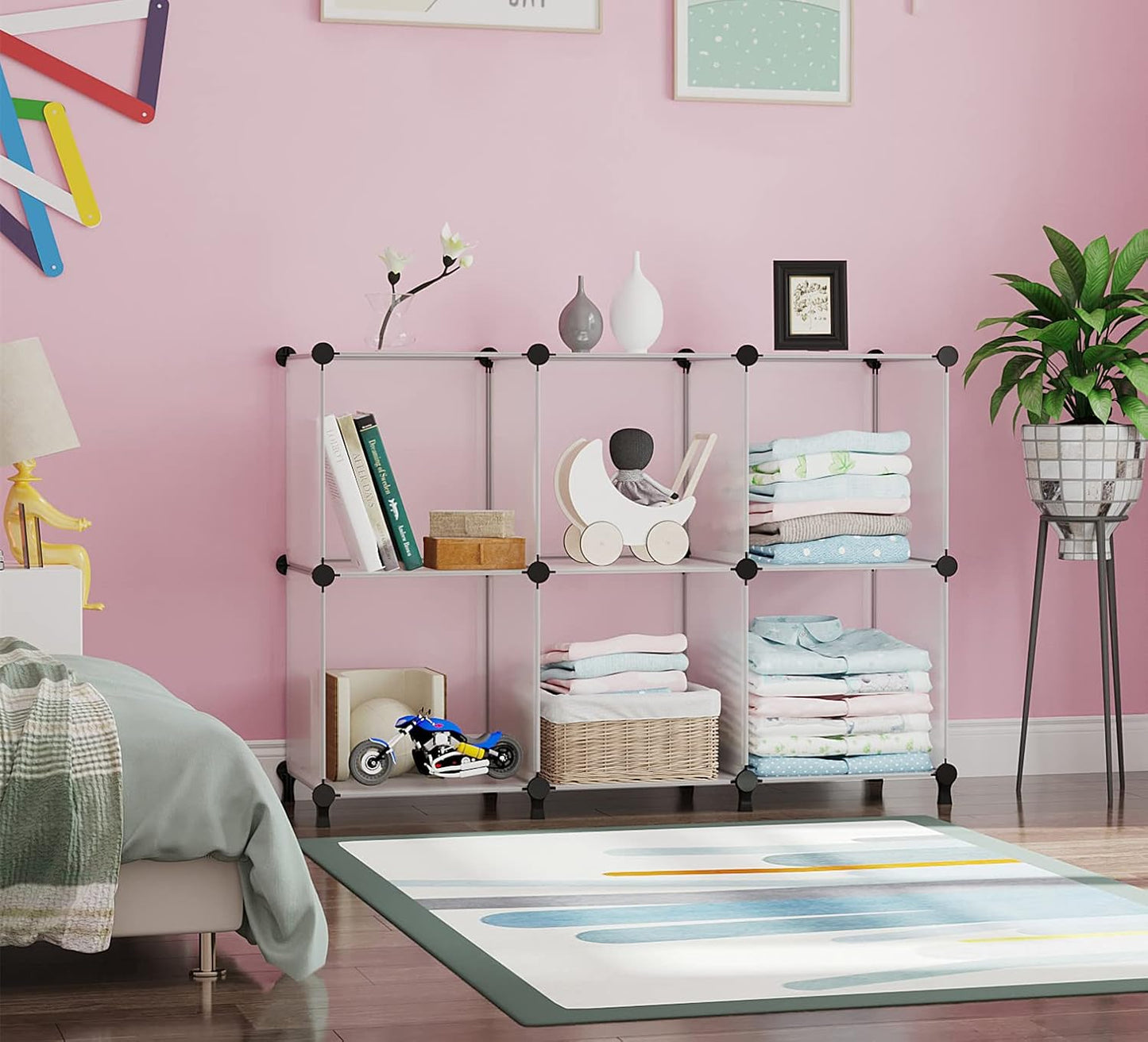 6-Cube Stackable Closet Organizer - DIY Modular Shelving