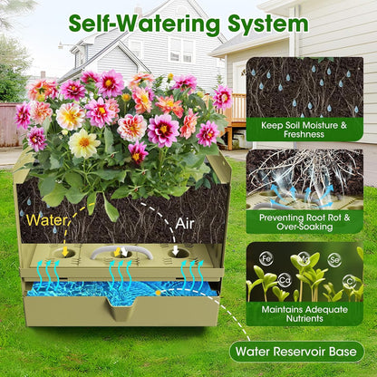 Self-Watering Tomato Planter with 71In Trellis