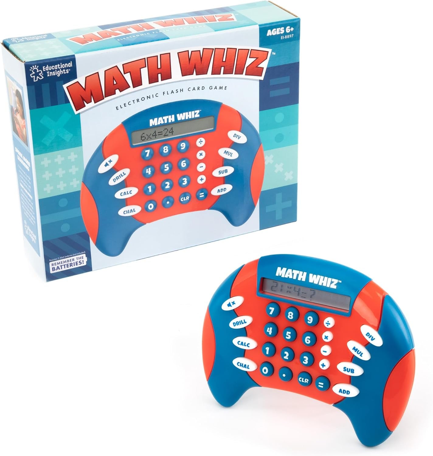 Handheld Math Game for Kids - Ages 6-8, Screen-Free Learning