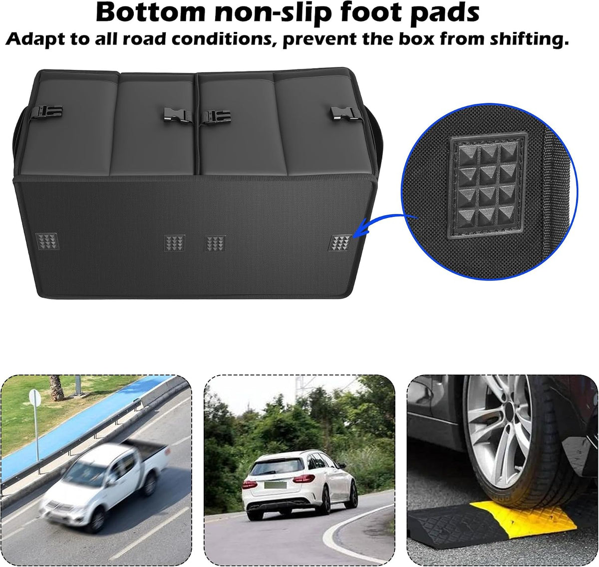 Leather Trunk Organizer - Collapsible Cargo Storage Box