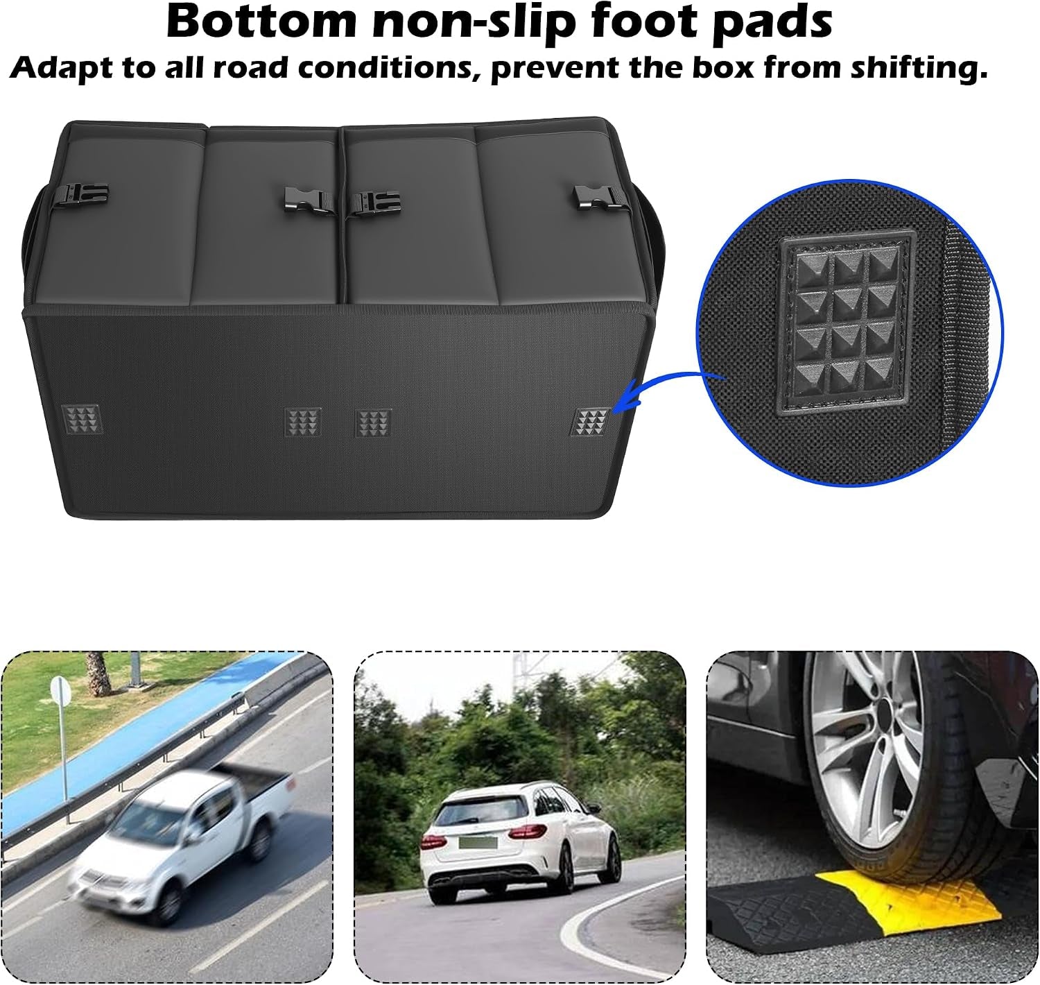 Leather Trunk Organizer - Collapsible Cargo Storage Box