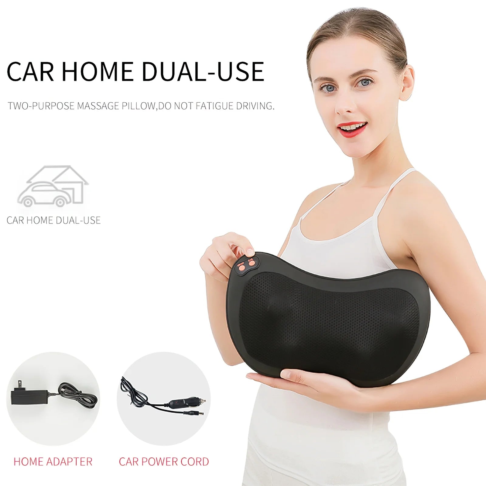 Shiatsu Neck Massager Pillow with Heat - Home, Office & Car