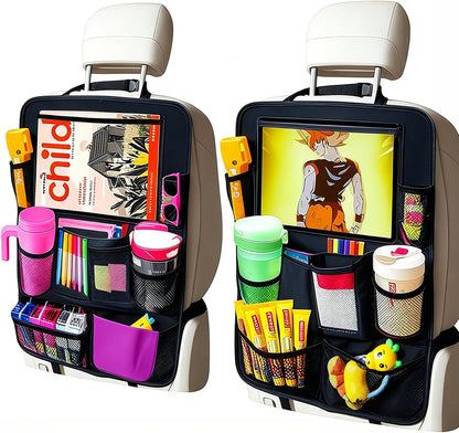 Back Seat Kick Mats with Tablet Holder - 2 Pack
