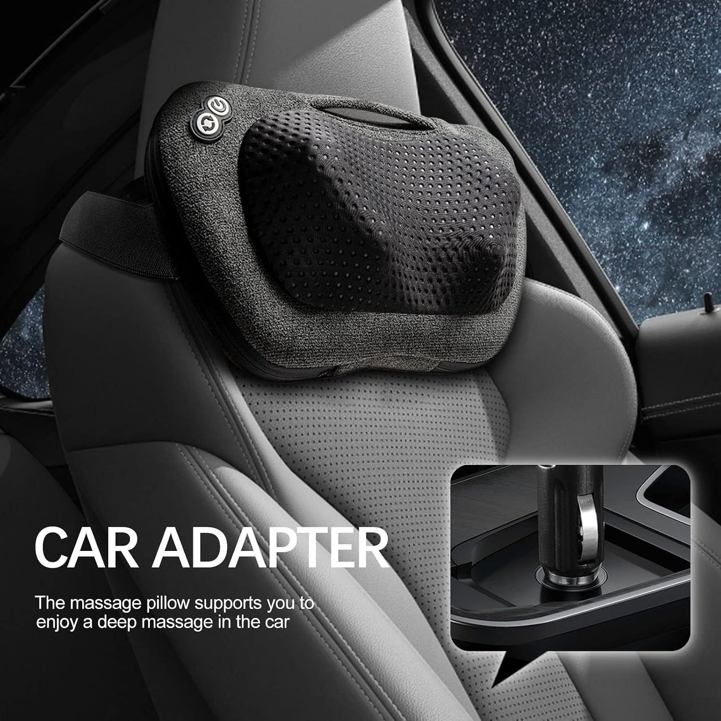 Deep Kneading Back Massager with Heat - Home & Car