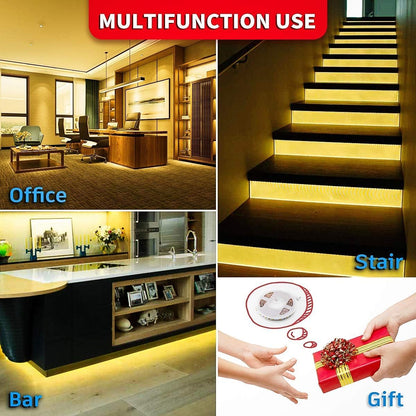 16.4Ft Warm Yellow LED Strip - Dimmable Under-Cabinet Kit