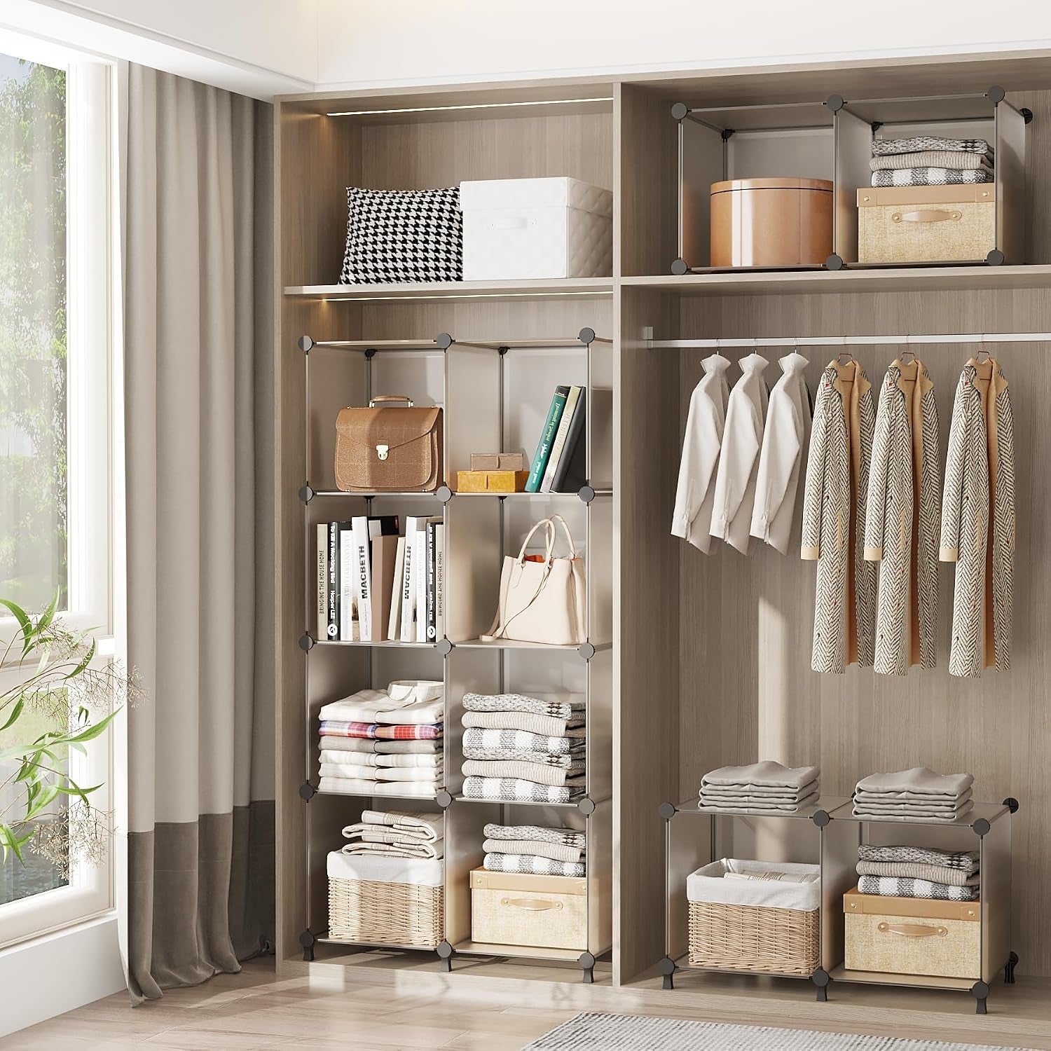 6-Cube Stackable Closet Organizer - DIY Modular Shelving