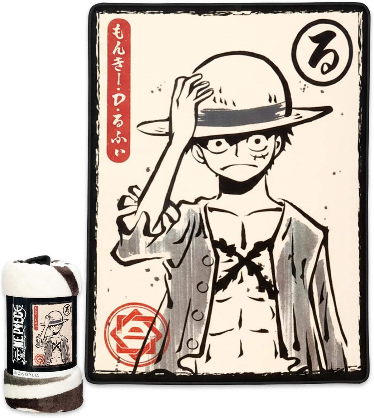 Anime Fleece Blanket Set with Stickers - 45X60In