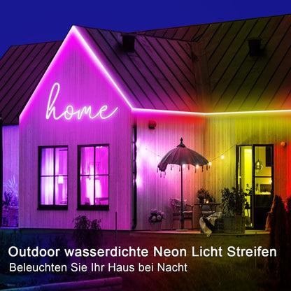 132Ft Neon LED Rope Lights - Waterproof, App Controlled