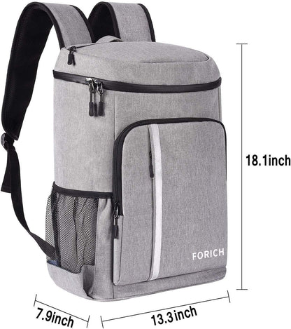 Insulated Backpack Cooler - Leakproof, Holds 30 Cans