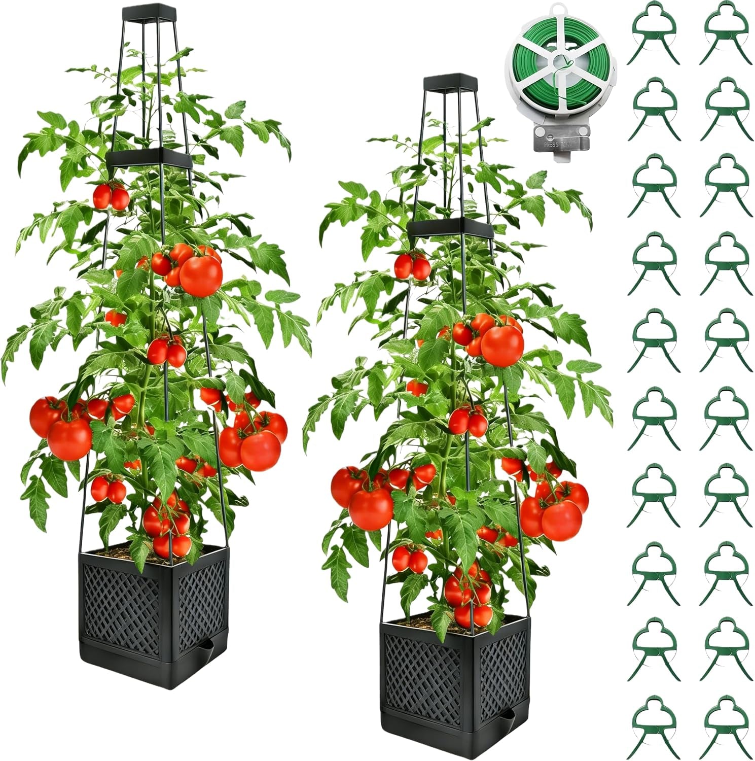 Raised Garden Planter Boxes with Trellis - 2 Pack