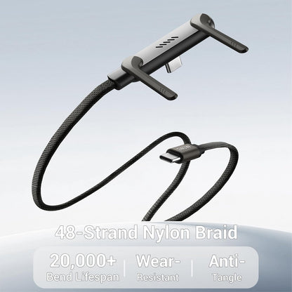 2-In-1 Charging Cable & 360 Phone Stand - 240W Fast Charge
