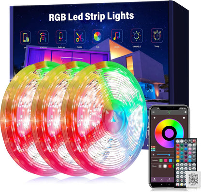 300Ft LED Strip Lights - Music Sync, App & Remote Control