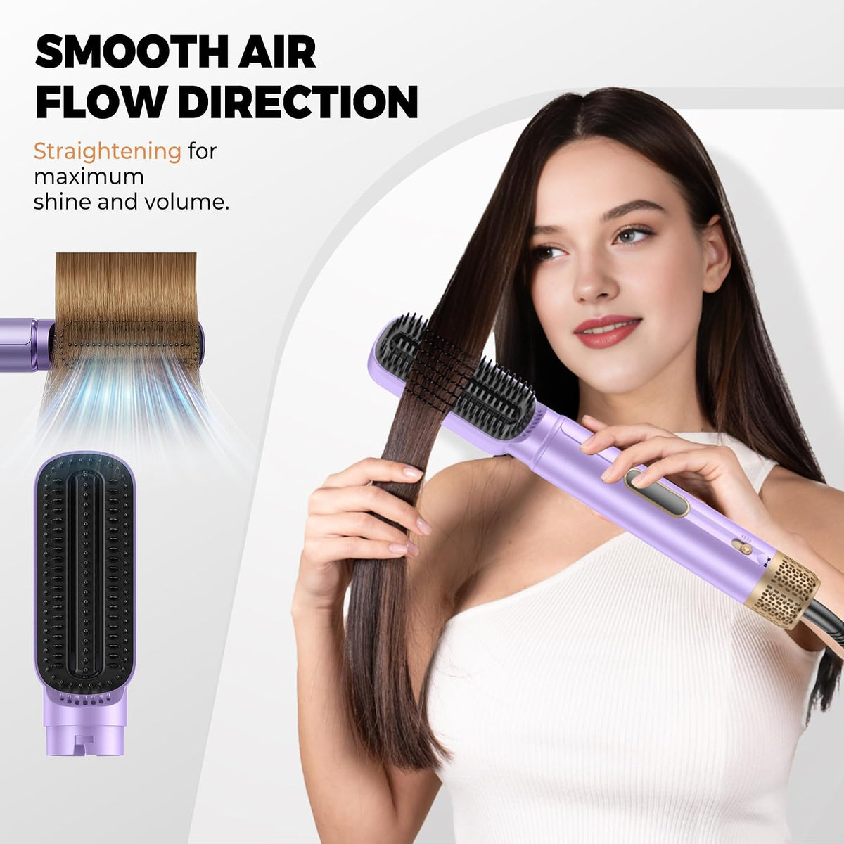 5-In-1 Blow Dryer Brush with LCD Display - Ionic Styler