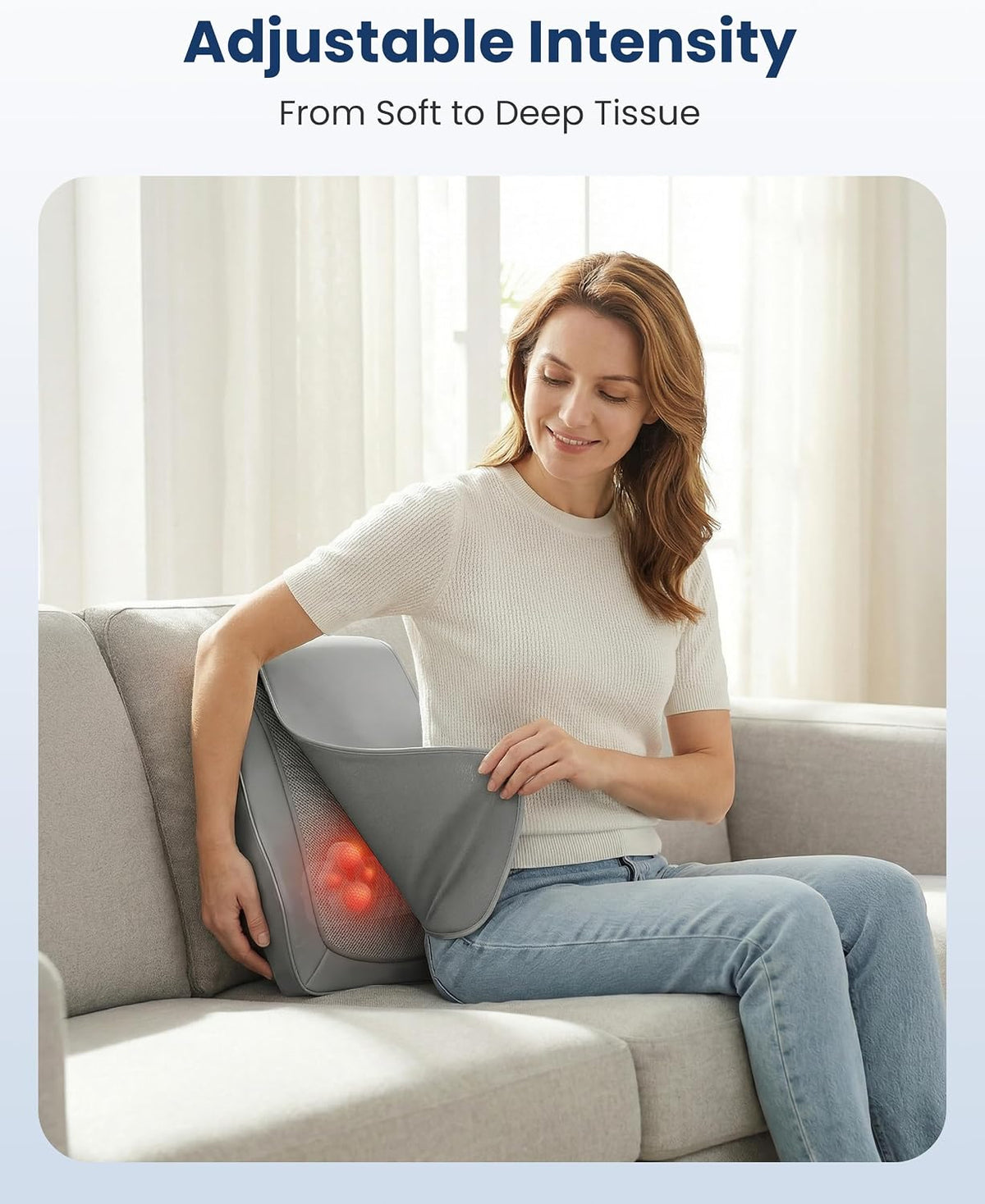 Shiatsu Back Massager with Heat & Vibration - Portable