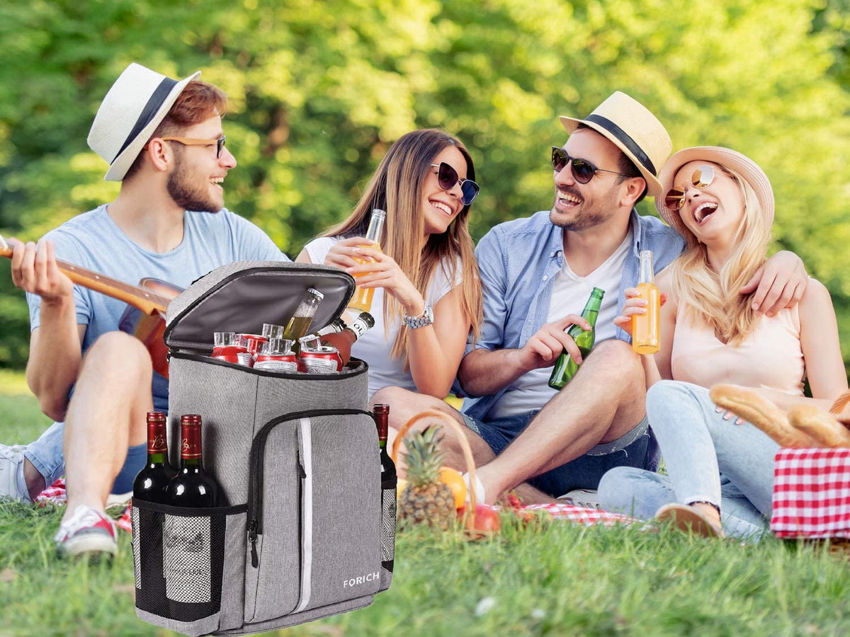 Insulated Backpack Cooler - Leakproof, Holds 30 Cans