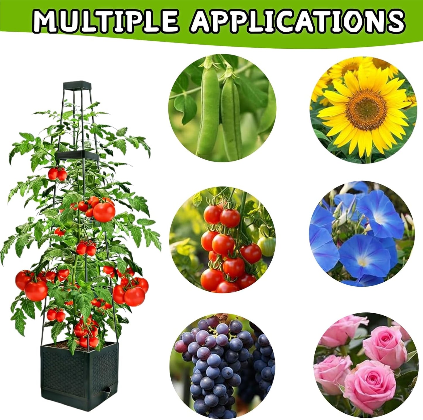 Raised Garden Planter Boxes with Trellis - 2 Pack