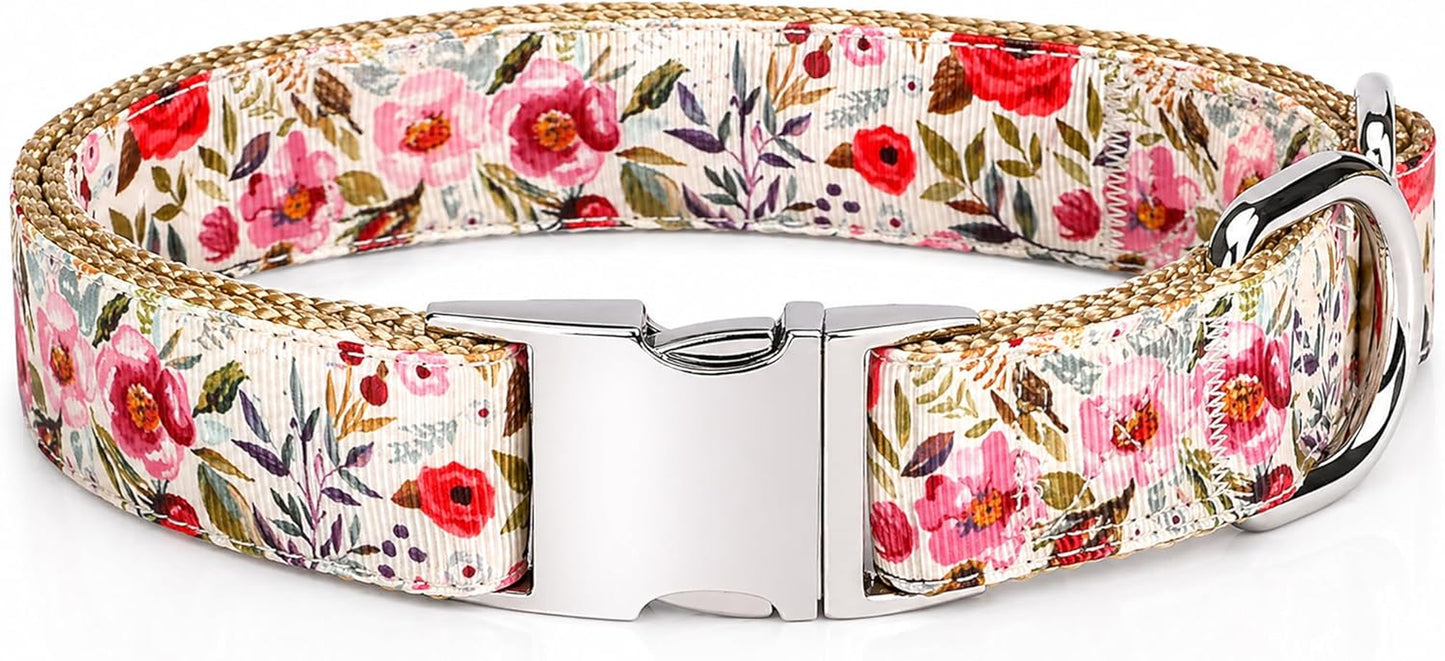 Floral Pet Collar - Summer Blooms, Large