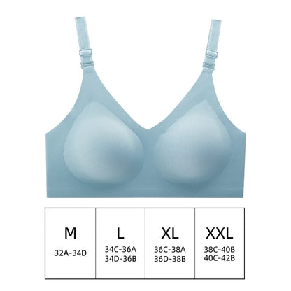 Seamless Wireless Comfort Bra - Deep V, Jelly Colors