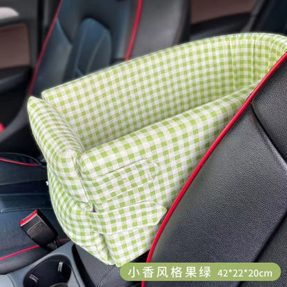 Center Console Dog Car Seat - Safety Travel Bed