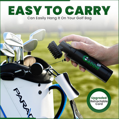 Golf Club Cleaner Brush - Built-In Water Spray & Clip