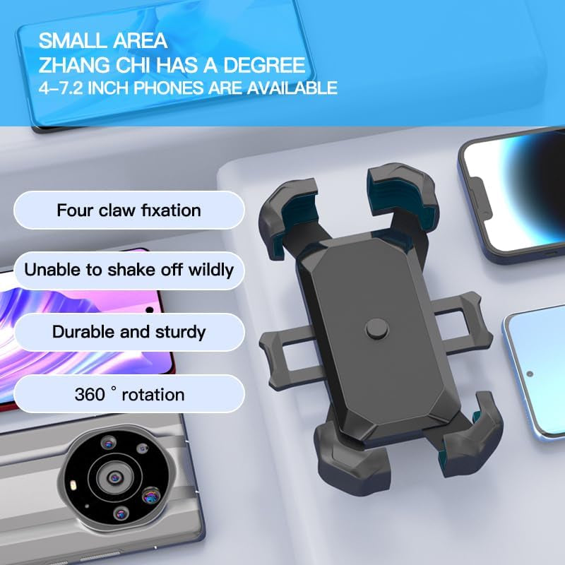 Motorcycle Phone Mount - Auto-Lock, 360 Rotating