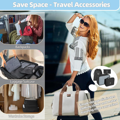 10-Piece Packing Cubes - Expandable Suitcase Organizers