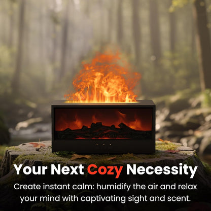 Flame Effect Aroma Diffuser - 7-Color Ultrasonic Humidifier