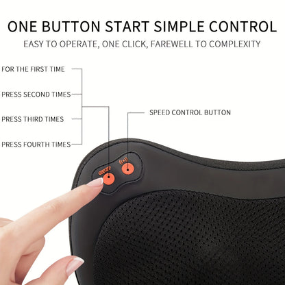 Shiatsu Neck Massager Pillow with Heat - Home, Office & Car