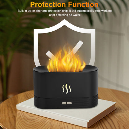 180Ml Flame Aroma Diffuser - 7-Color USB Humidifier