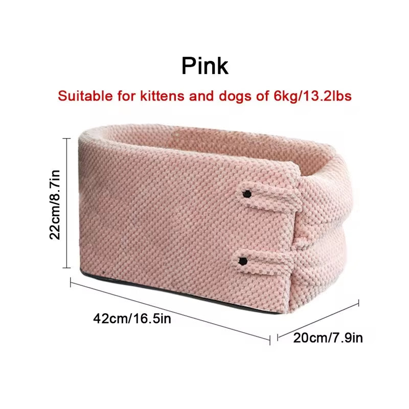 Center Console Dog Car Seat - Safety Travel Bed
