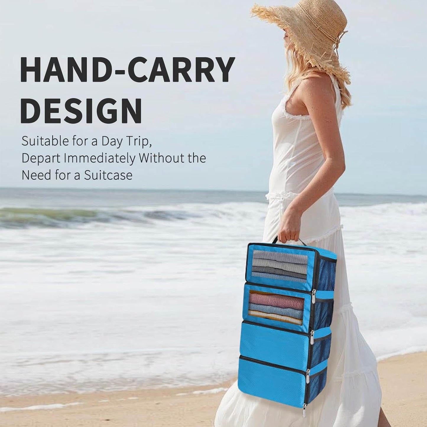 Hanging Travel Organizer - Shelf-Style Suitcase Packing Cube