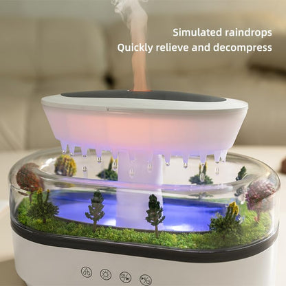 Raindrop Aroma Diffuser - White Noise & LED Waterfall
