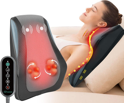 3D Kneading Shiatsu Chair Massage Pillow with Heat