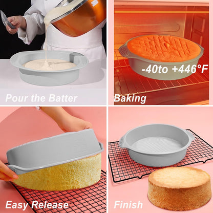7-In-1 Silicone Bakeware Set - Cake, Loaf & Muffin Molds