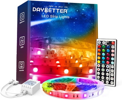 32.8Ft RGB LED Strip Lights with Remote - Room Decor