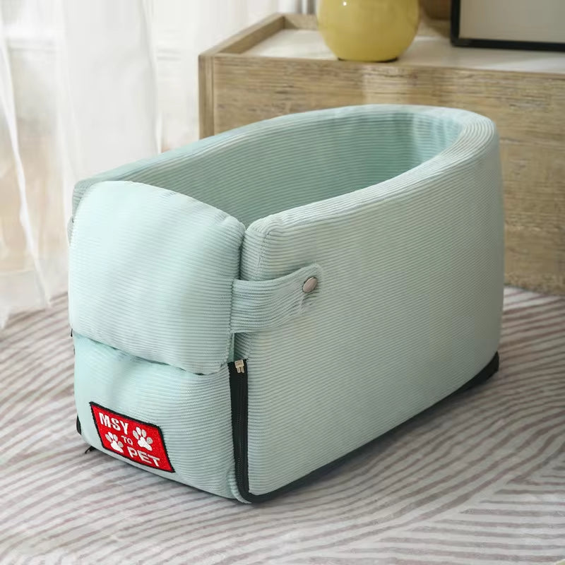 Center Console Dog Car Seat - Safety Travel Bed