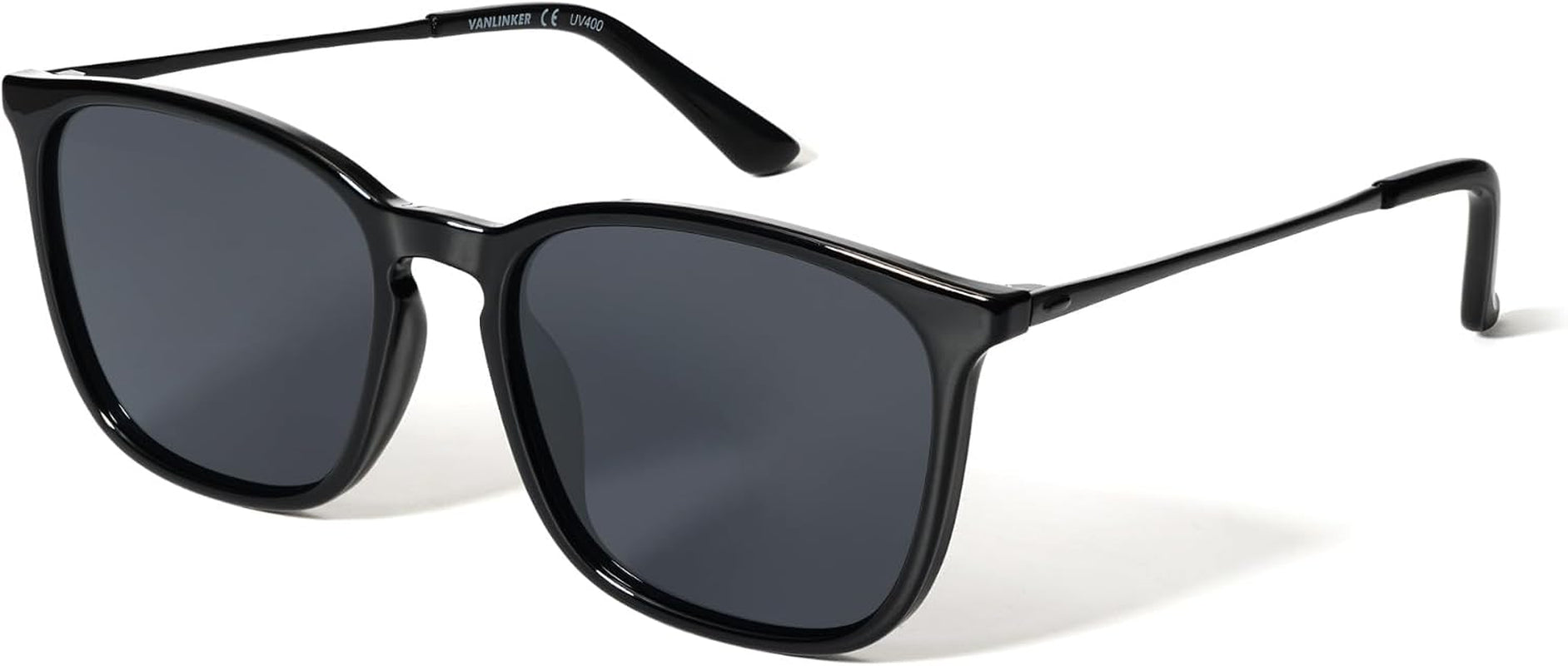 Vintage Square Polarized Sunglasses - Metal Frame