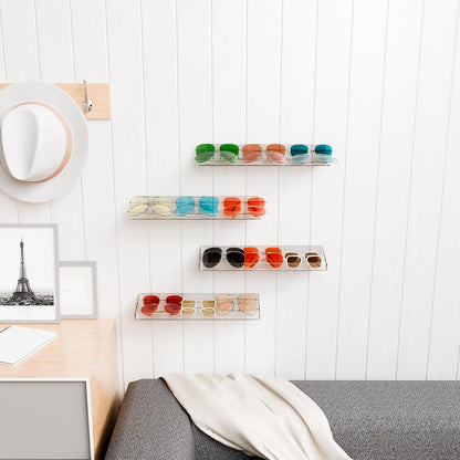 Clear Acrylic Shower Shelves - No-Drill Adhesive (2 Pack)