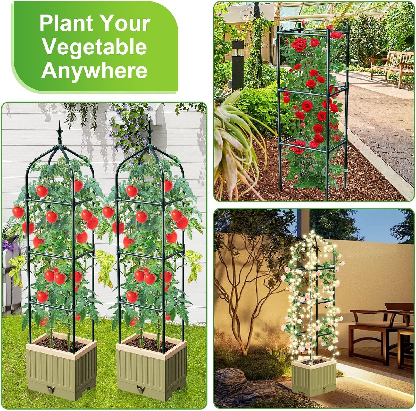 Self-Watering Tomato Planter with 71In Trellis