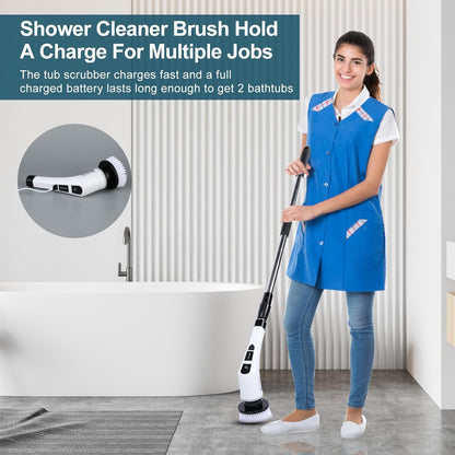 Electric Spin Scrubber 7-In-1 - Long Handle, Cordless