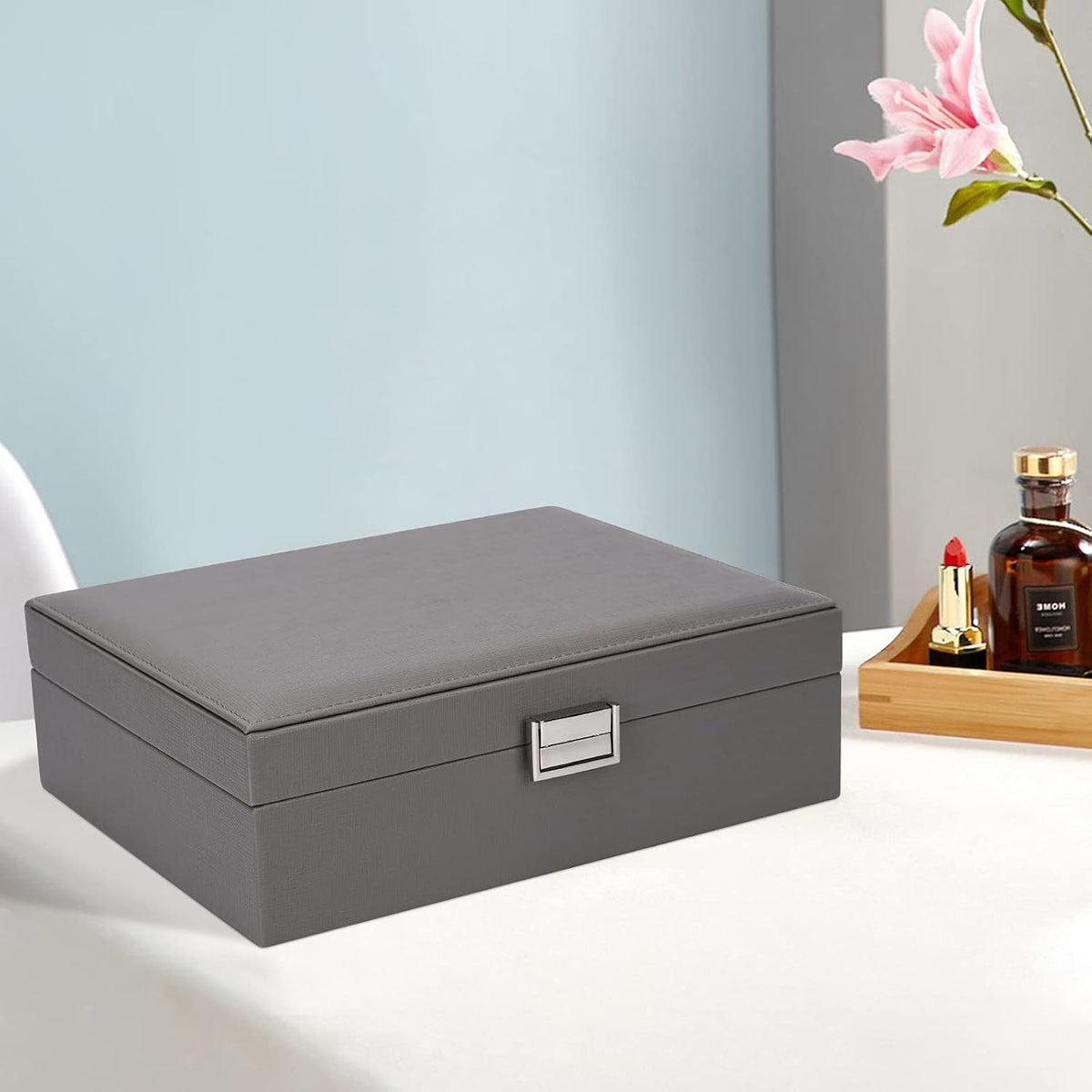 Travel Jewelry Organizer Case - Compact with Compartments
