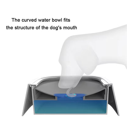 No-Spill Dog Water Bowl - Floating Disc Stops Splashing
