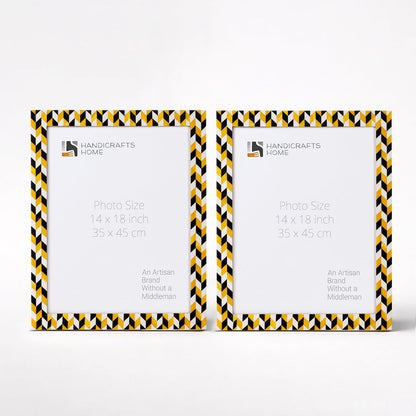 Resin Inlay Photo Frames - Set of 2, 14X18In