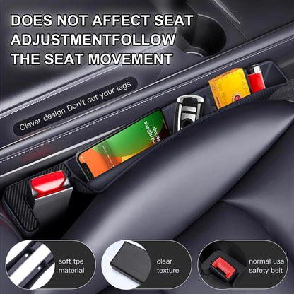 Car Seat Gap Filler Set - Stops Dropped Phones & Keys (2 Pack)