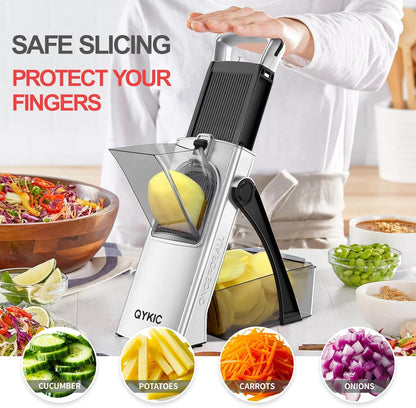 Safe Mandoline Slicer Pro - 6-In-1 Adjustable Cutter